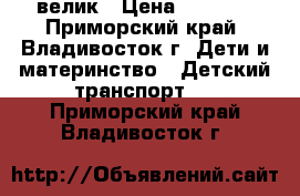 велик › Цена ­ 3 500 - Приморский край, Владивосток г. Дети и материнство » Детский транспорт   . Приморский край,Владивосток г.